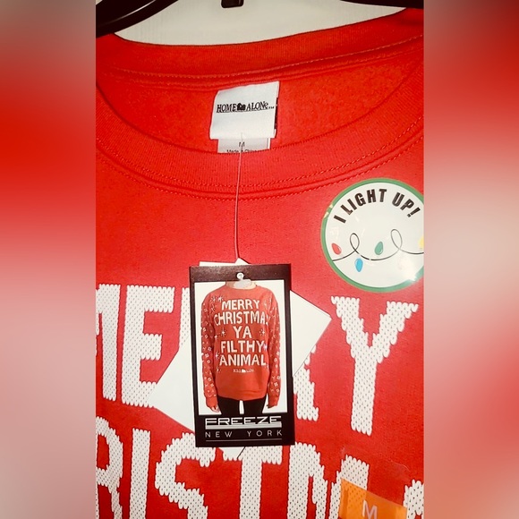 Lights Up Home Alone Unisex Sweater Red - NWT - HOST PICK - Picture 6 of 6